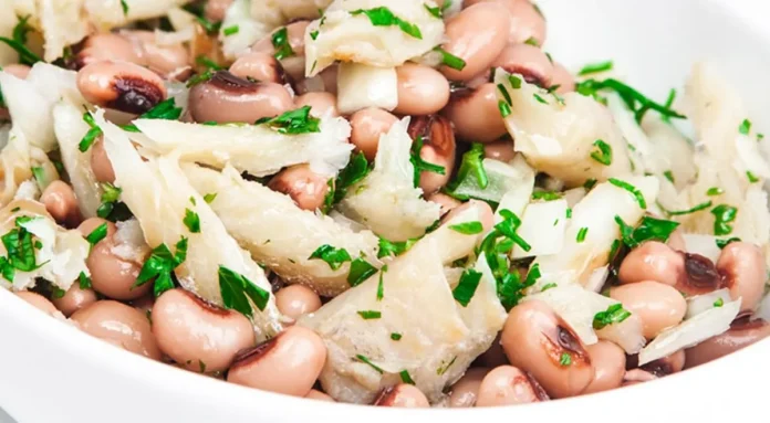 Kidney Bean Salad with Codfish Recipe