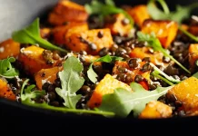 Roasted Pumpkin Salad with Lentils