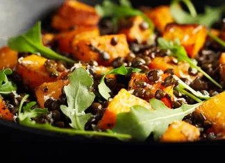 Roasted Pumpkin Salad with Lentils