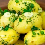 Boiled Potatoes with Crushed Garlic