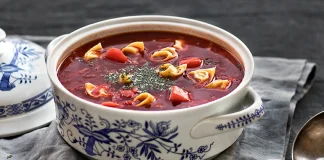 Lenten Borscht with Vushki