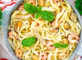 Spanish-Style Seafood Tagliatelle