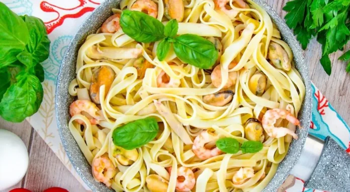 Spanish-Style Seafood Tagliatelle