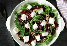 Roasted Beets with Feta Cheese Salad