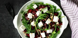 Roasted Beets with Feta Cheese Salad