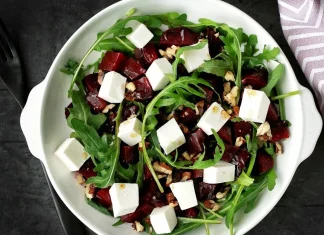 Roasted Beets with Feta Cheese Salad