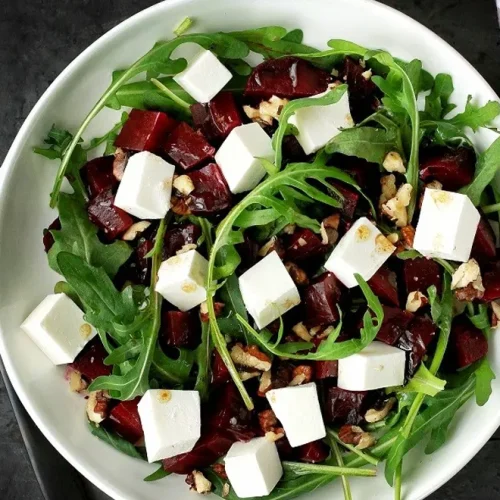 Roasted Beets with Feta Cheese Salad