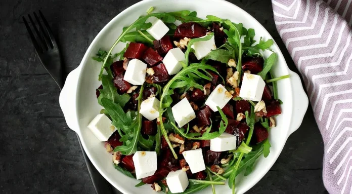 Roasted Beets with Feta Cheese Salad