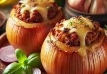 Stuffed Onions with Meat and Cheese